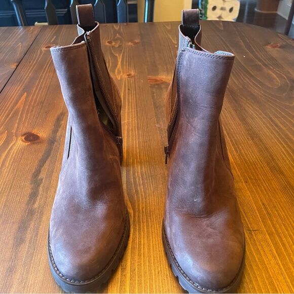 Sam Edelman brown boots with chunky heel size 9 - Picture 1 of 7